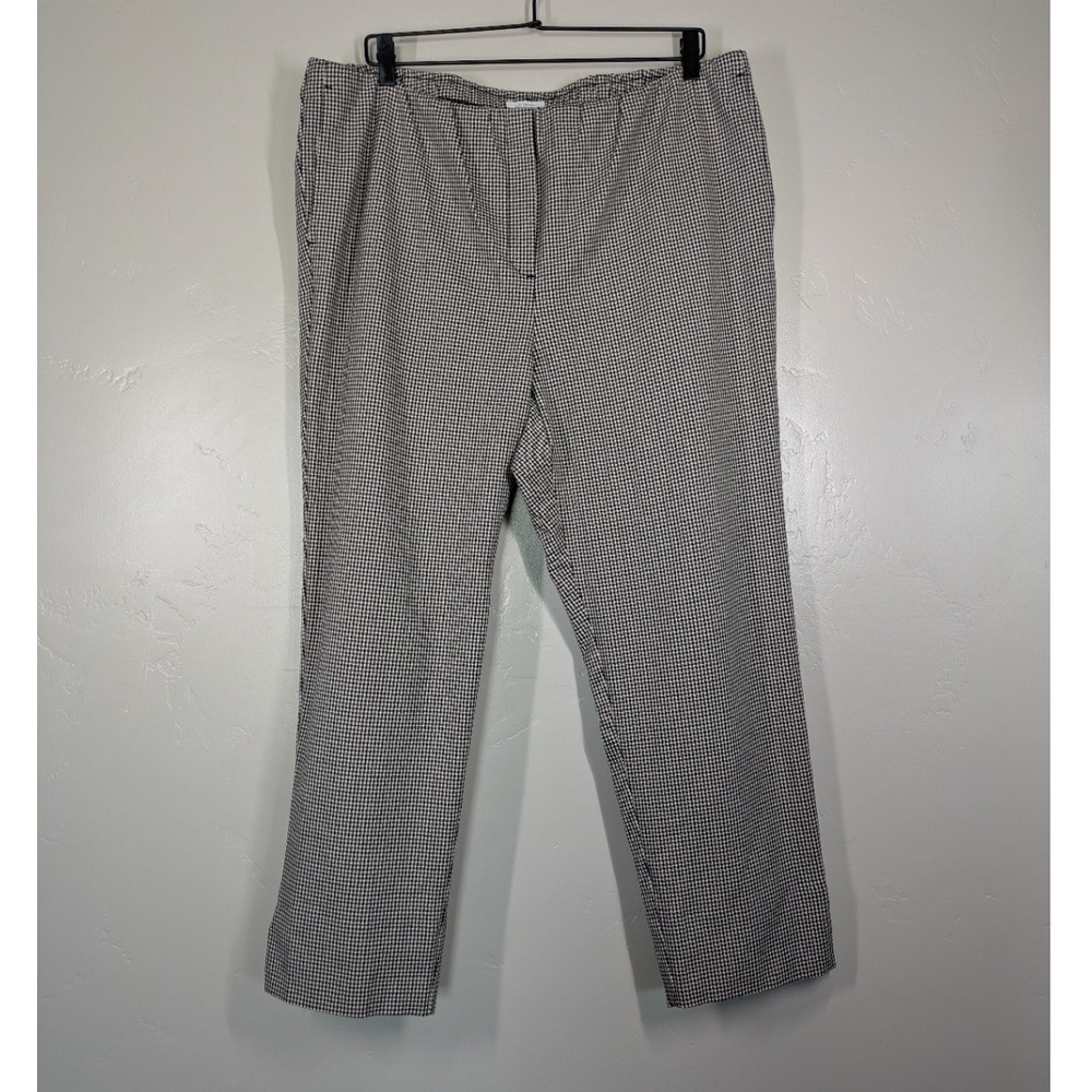 J Jill Premium Bi Stretch Womens 18 Houndsooth Cropped‎ Pants Careerwear Office
